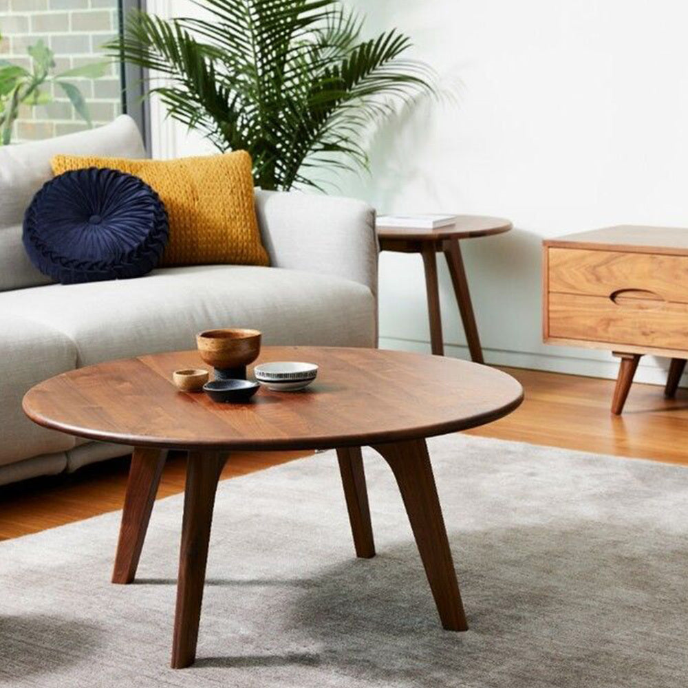 Magnus Round Coffee Table - Solid Walnut