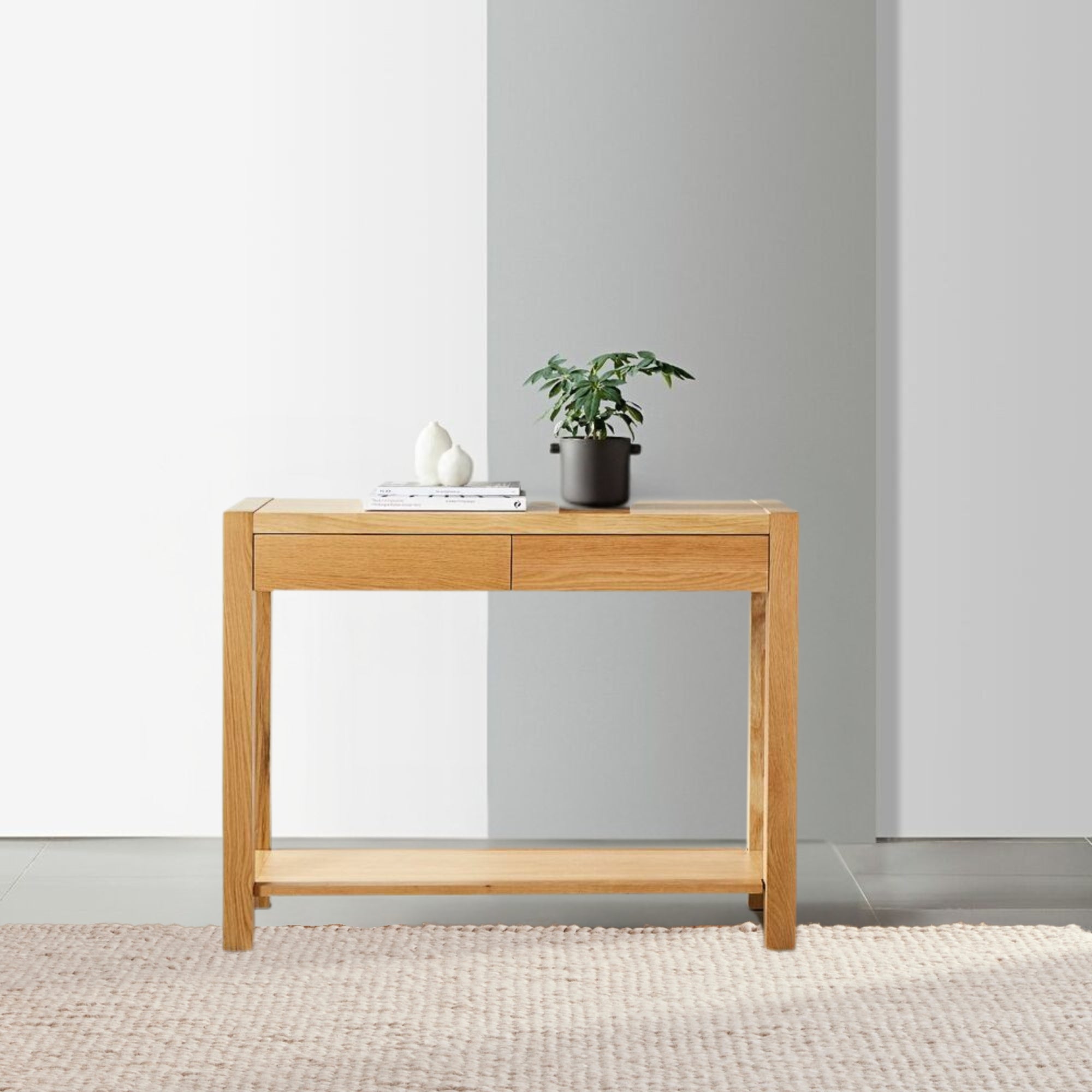 Anya Console Table - Solid Oak