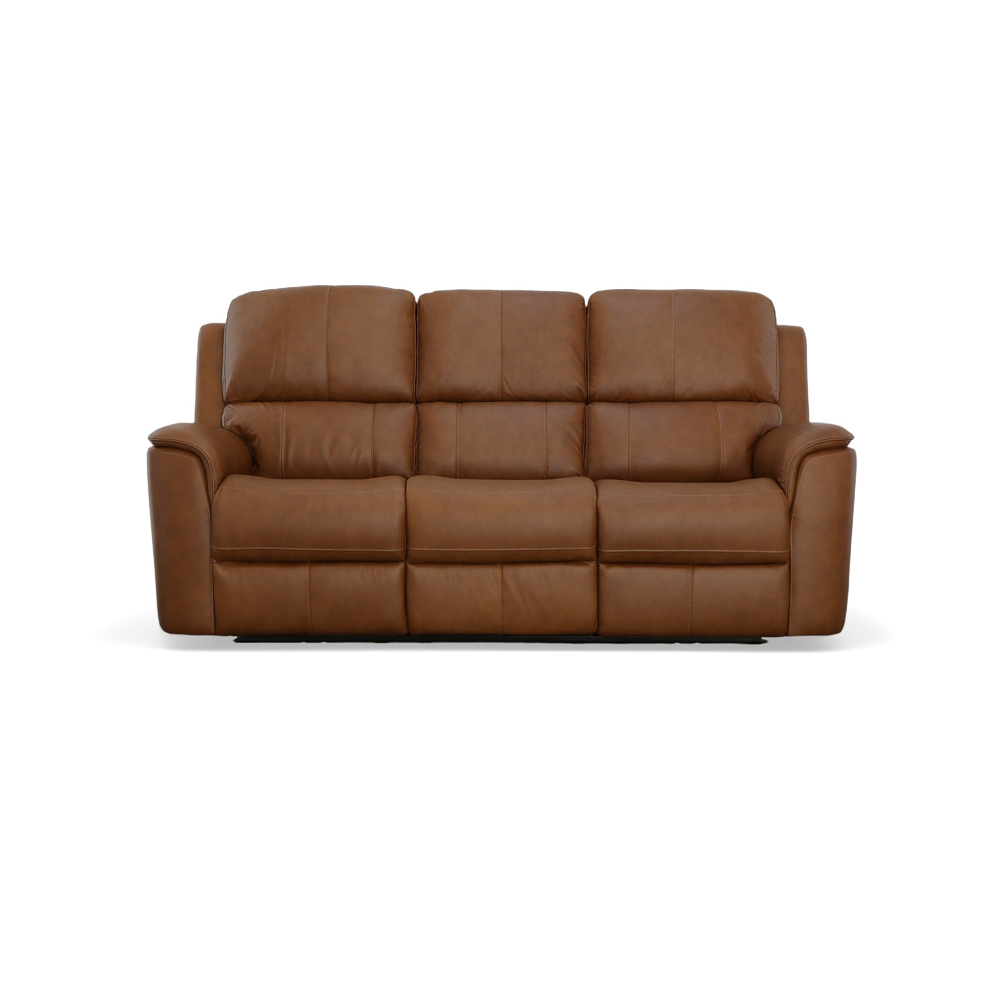 Henry Caramel Leather Power Reclining Sofa with Power Headrests & Lumbar 4 Henry Caramel Leather Power Reclining Sofa with Power Headrests & Lumbar
