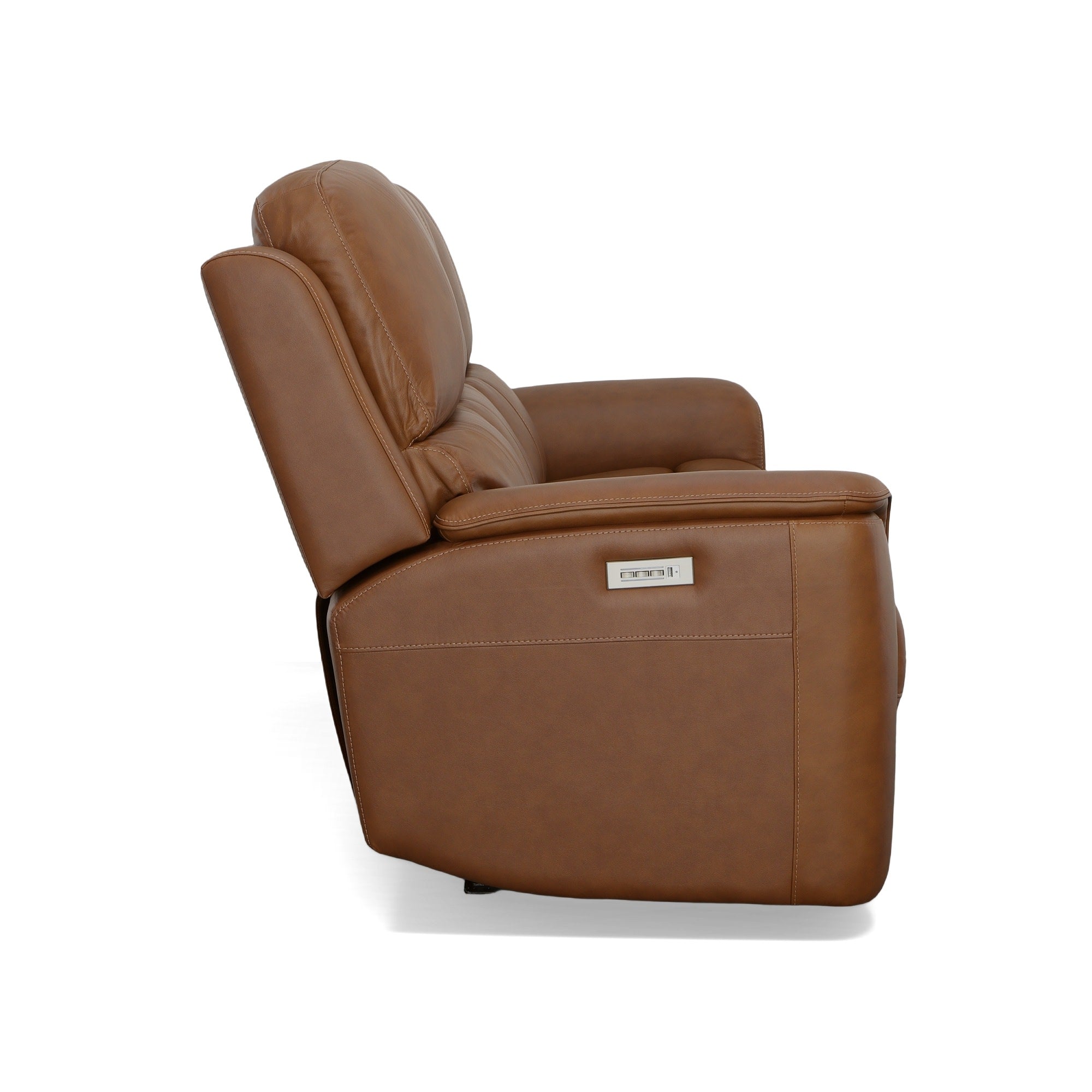 Henry Caramel Leather Power Reclining Sofa with Power Headrests & Lumbar 5 Henry Caramel Leather Power Reclining Sofa with Power Headrests & Lumbar