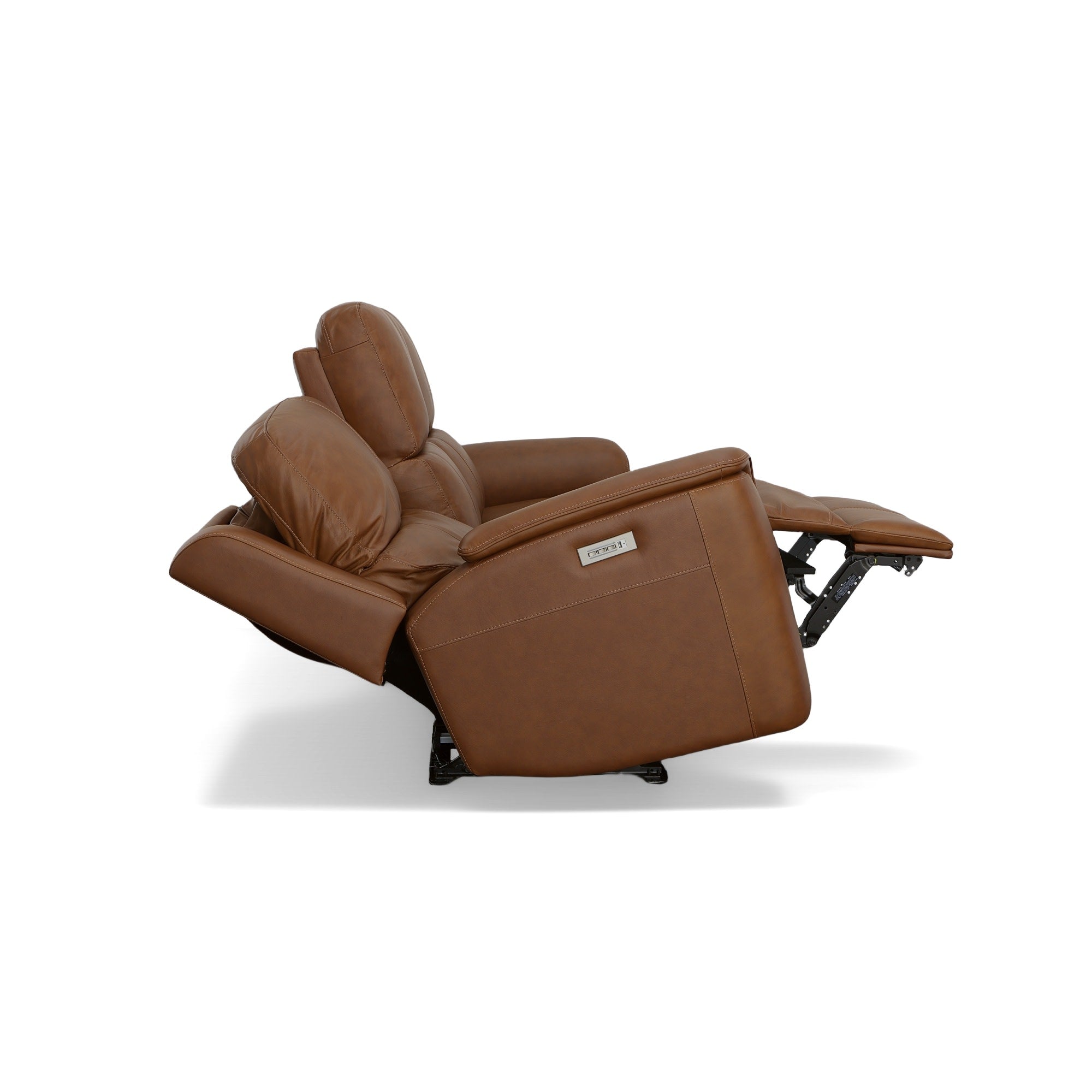Henry Caramel Leather Power Reclining Sofa with Power Headrests & Lumbar 8 Henry Caramel Leather Power Reclining Sofa with Power Headrests & Lumbar