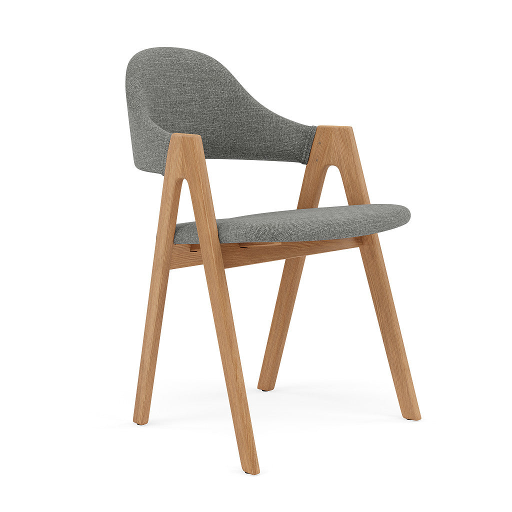 Nestor Dining Chair - Solid Oak - Performance Fabric Seat