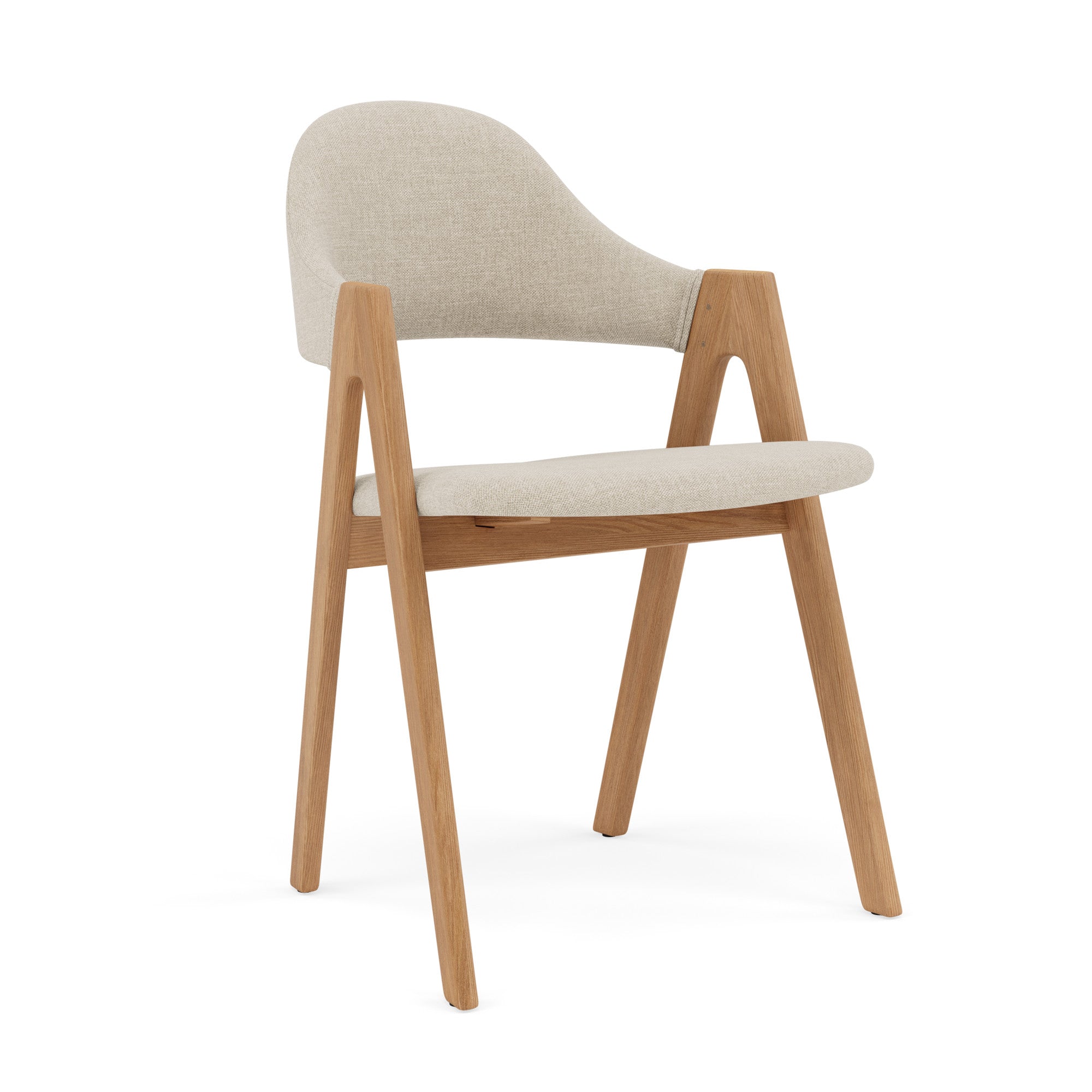 Nestor Dining Chair - Solid Oak - Performance Fabric Seat 6 Nestor Dining Chair - Solid Oak - Performance Fabric Seat