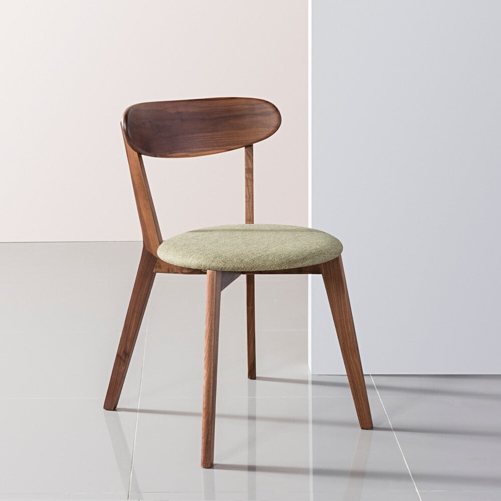 Henrik Dining Chair - Solid Walnut - Original Fabric Seat
