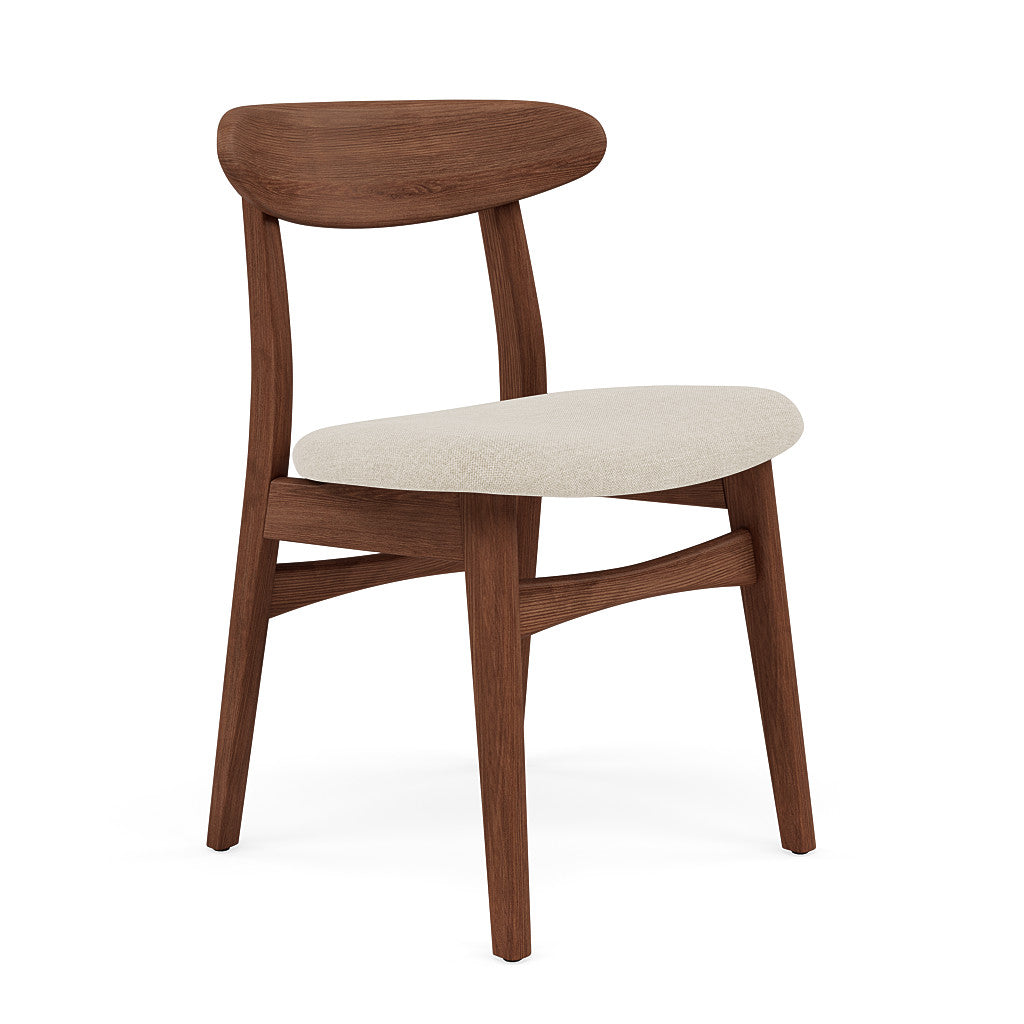 Magnus Dining Chair - Solid Walnut - Fabric Seat