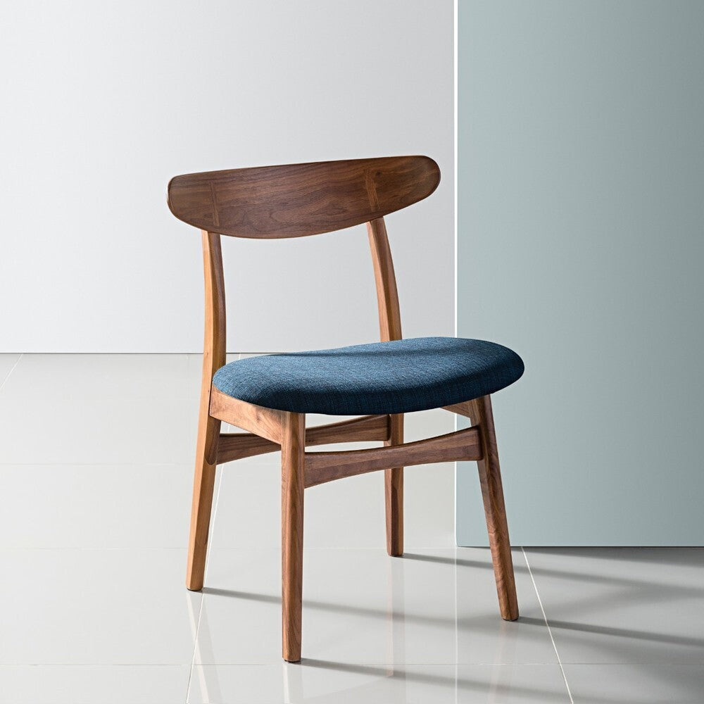Astrid Dining Chair - Solid Walnut - Fabric Seat