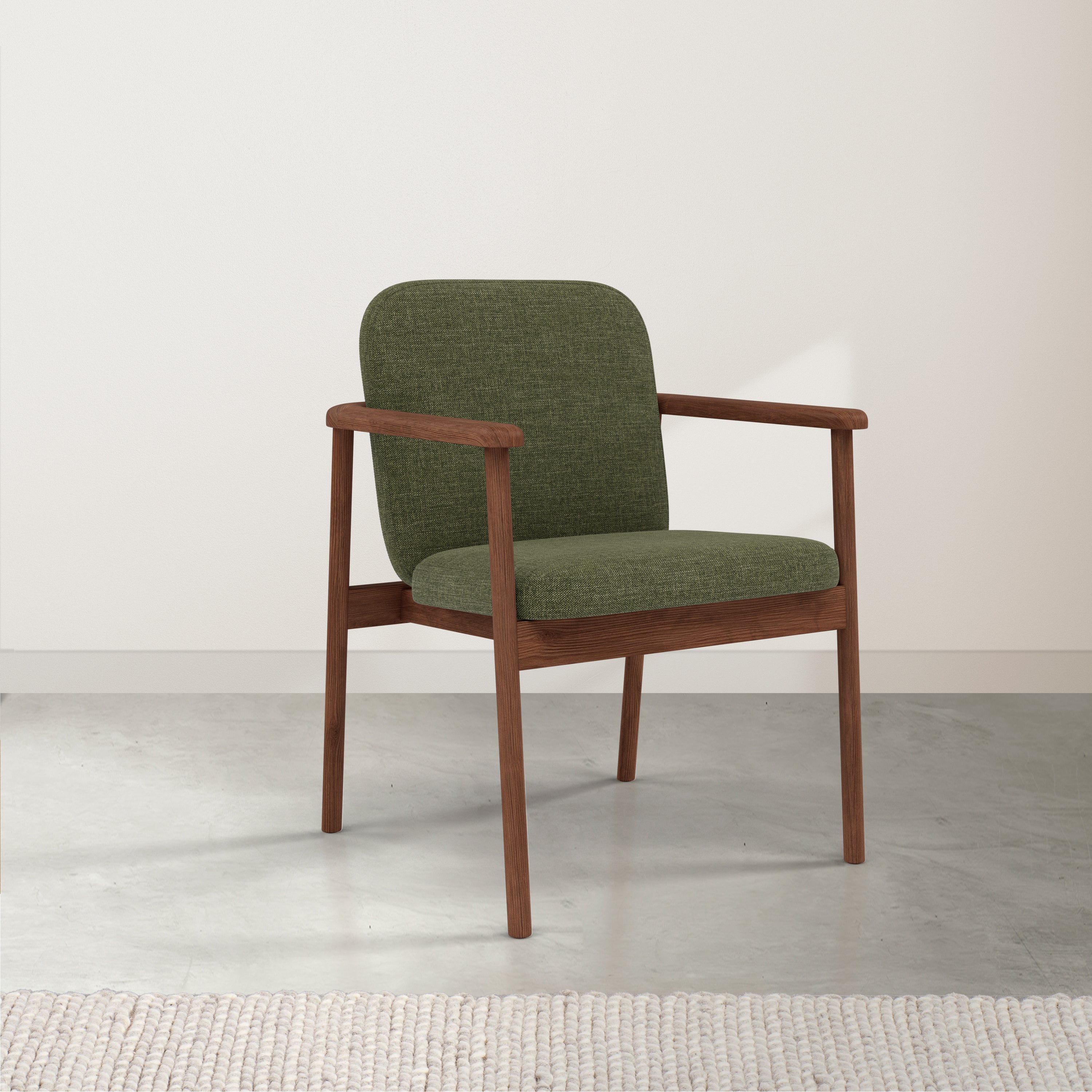 Jackson Fabric Dining Chair - Solid Walnut