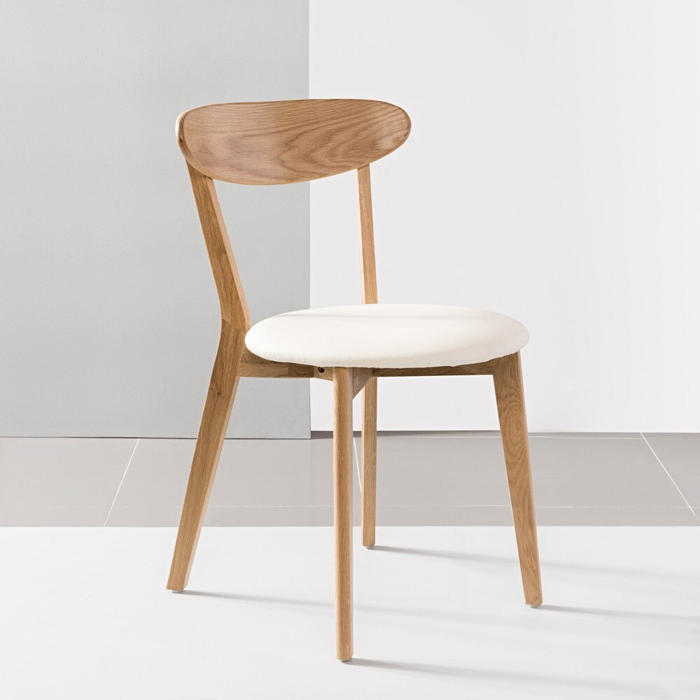 Henrik Dining Chair - Solid Oak - Leather Seat