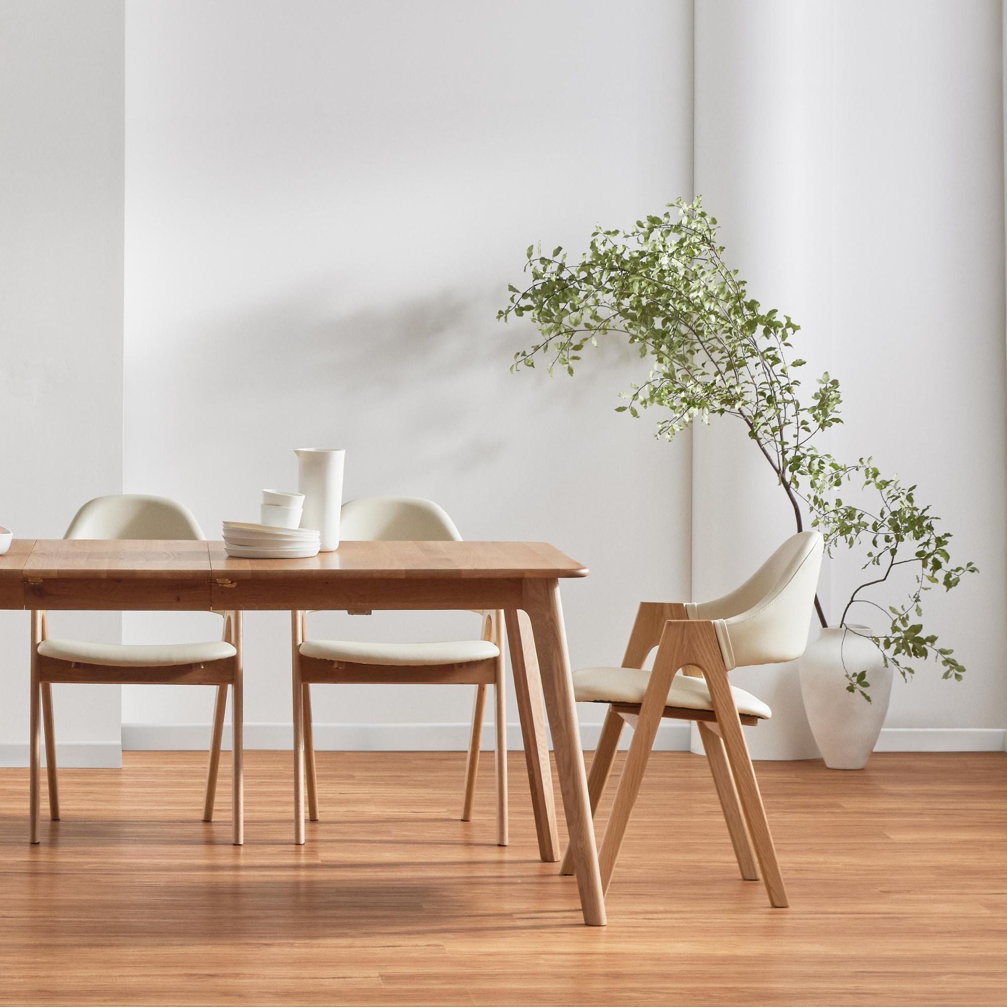 Nestor Dining Chair - Solid Oak - Leather Seat 3 Nestor Dining Chair - Solid Oak - Leather Seat