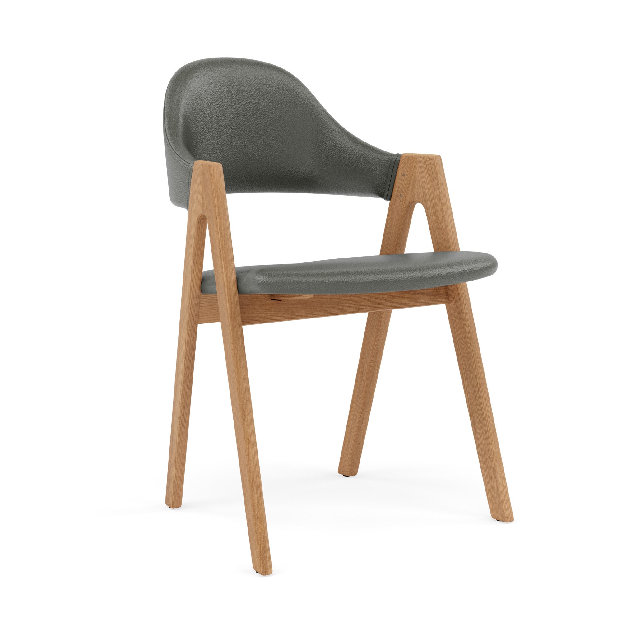 Nestor Dining Chair - Solid Oak - Leather Seat 5 Nestor Dining Chair - Solid Oak - Leather Seat