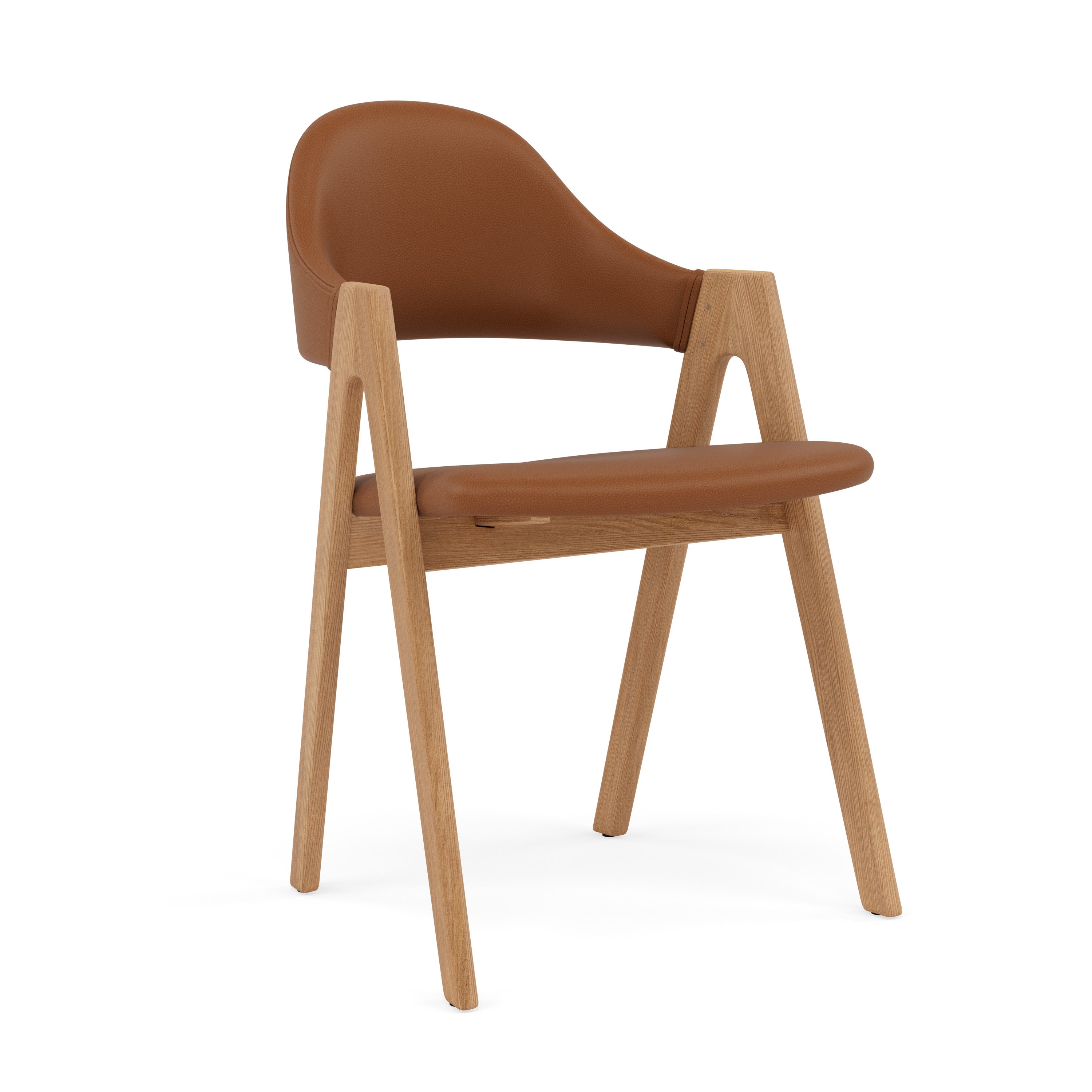 Nestor Dining Chair - Solid Oak - Leather Seat 7 Nestor Dining Chair - Solid Oak - Leather Seat