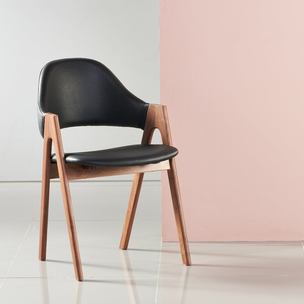 Nestor Dining Chair - Solid Walnut - Leather Seat