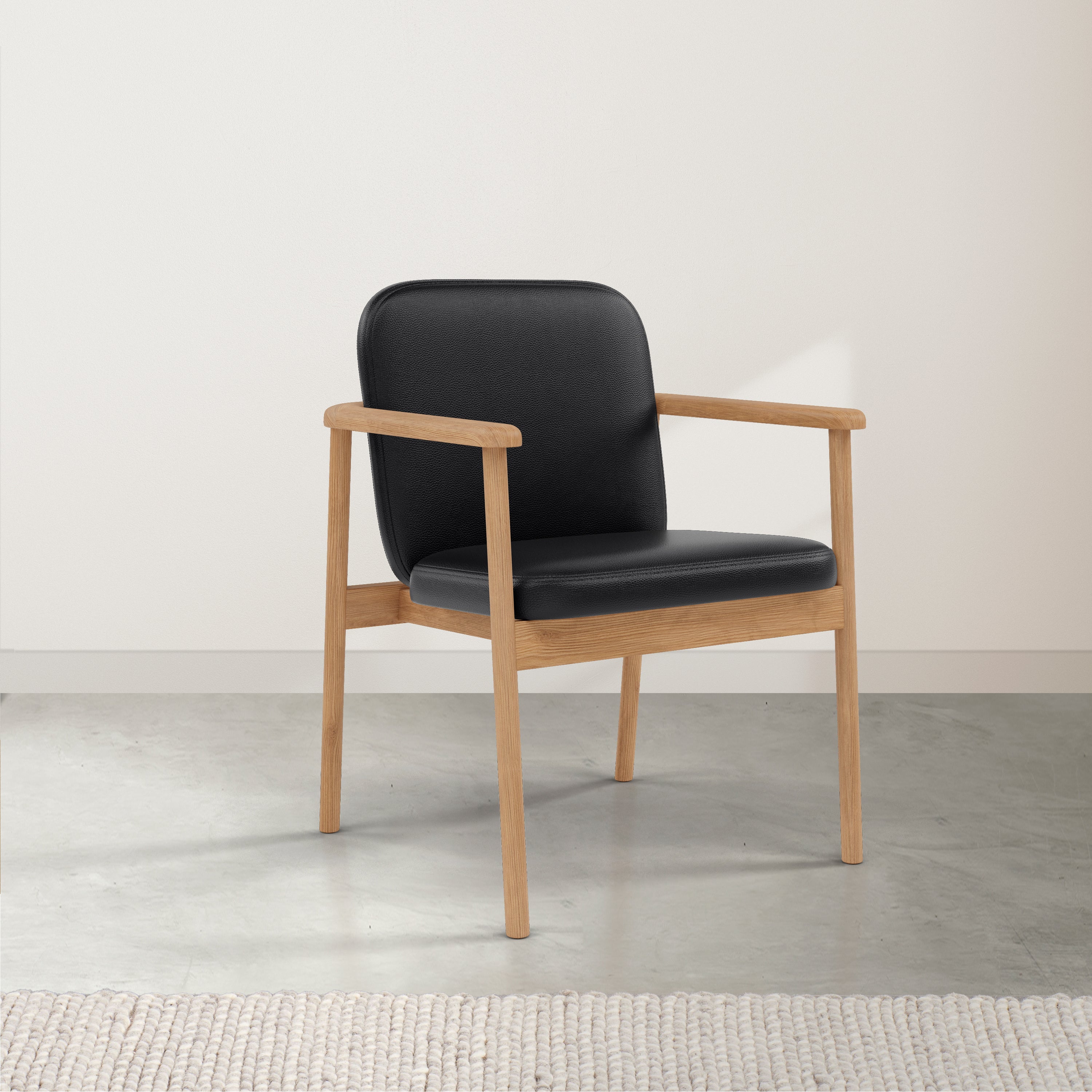 Jackson Leather Dining Chair - Solid Oak 4 Jackson Leather Dining Chair - Solid Oak