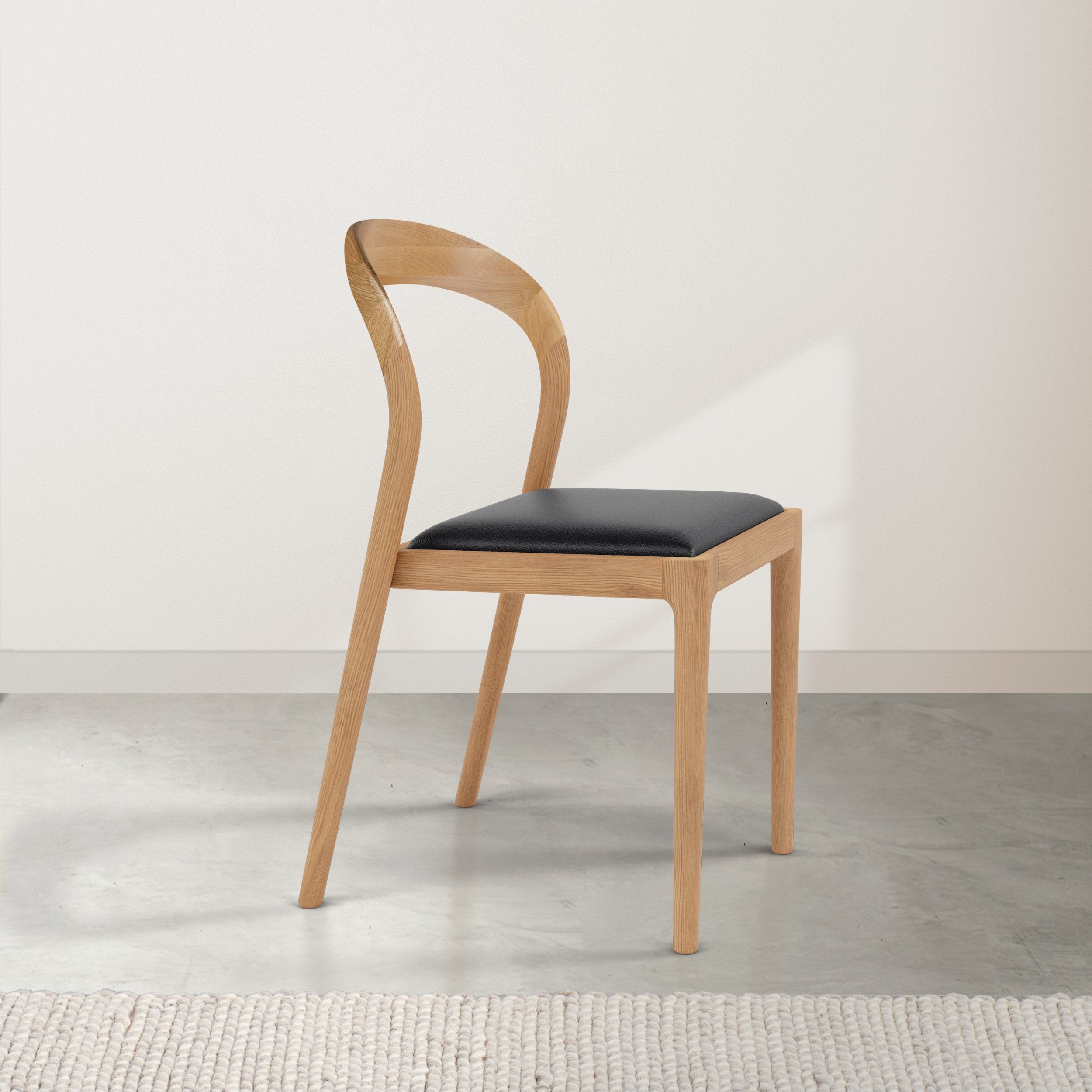 Sara Leather Dining Chair - Solid Oak
