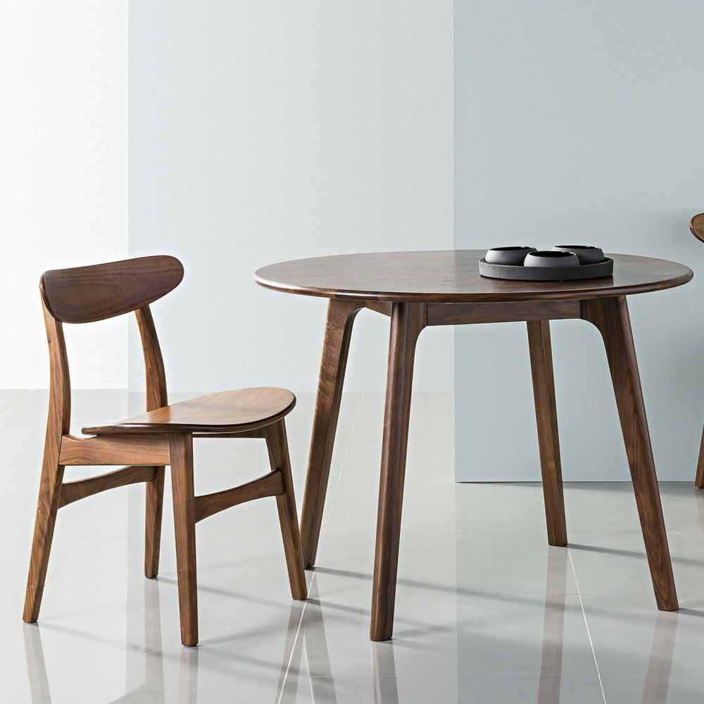 Magnus Round Dining Table - Solid Walnut