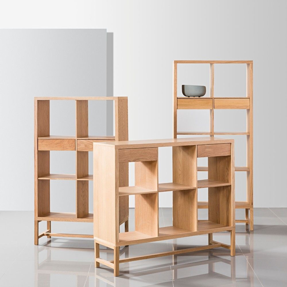 Jonas Display Shelf - Oak - Three Wide