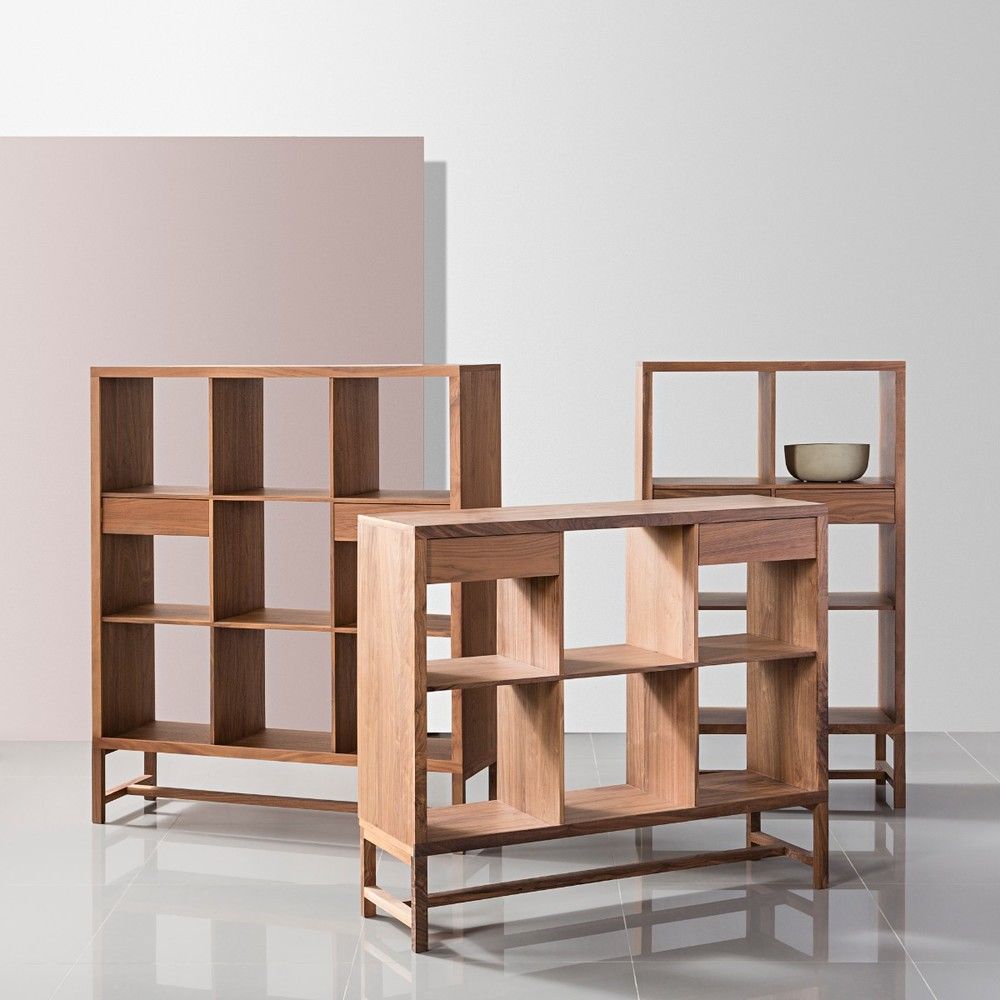 Jonas Display Shelf - Walnut - Three Wide