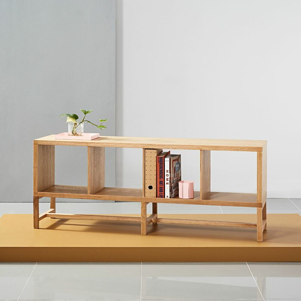 Jonas Display Shelf - Oak - Four Wide