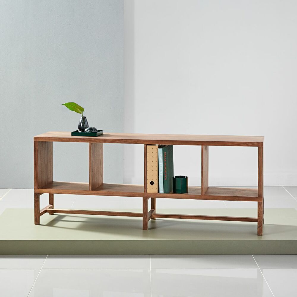 Jonas Display Shelf - Walnut - Four Wide