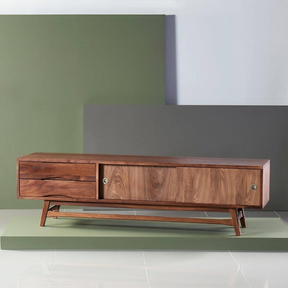 Svend Entertainment Unit - Solid Walnut - Reversible Doors