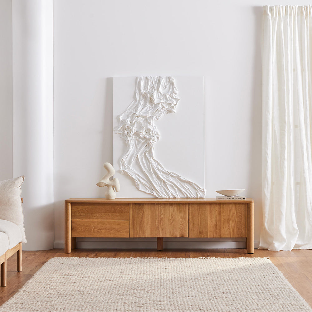 Olivia Entertainment Unit - Solid Oak