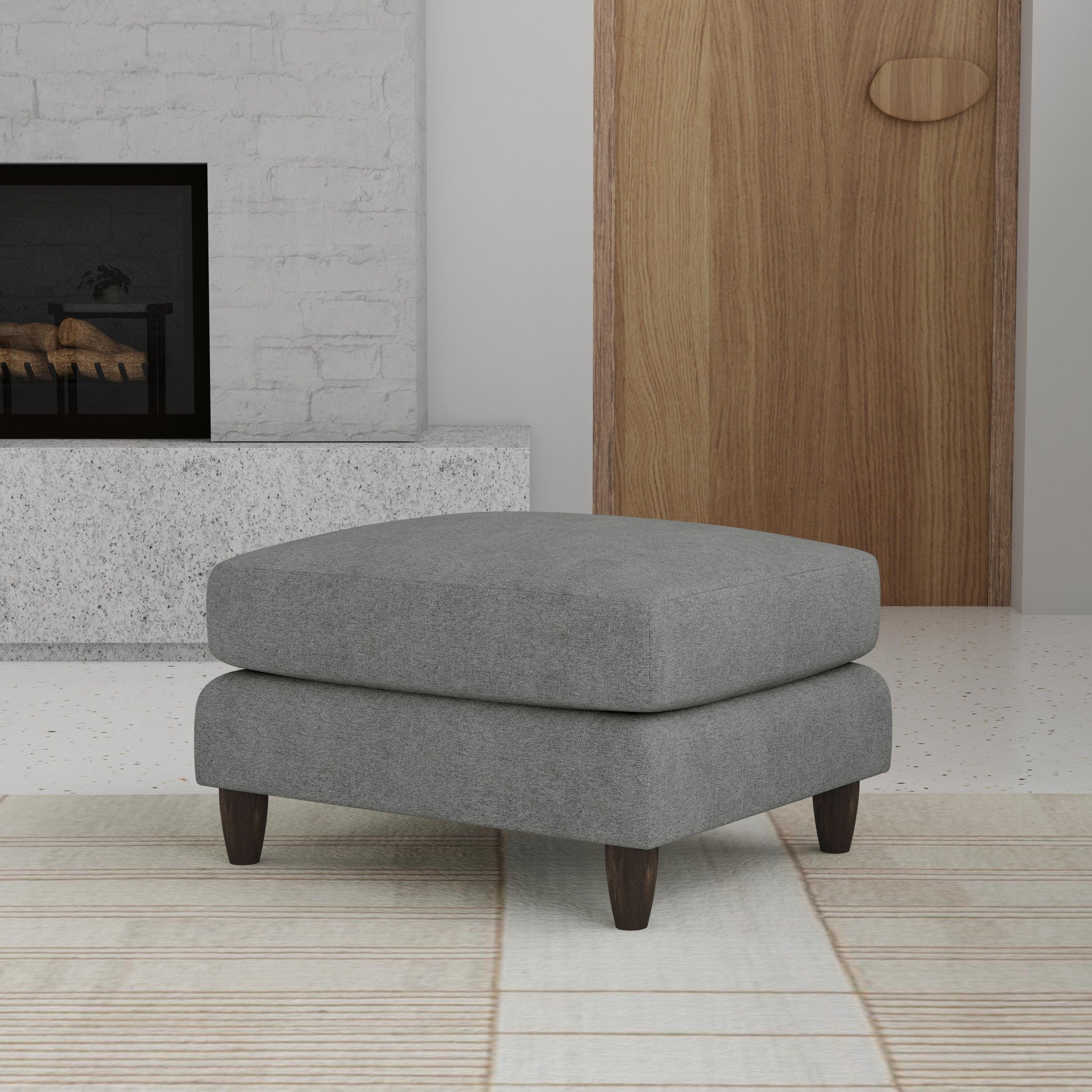 Thomas Fabric Ottoman 3 Thomas Fabric Ottoman