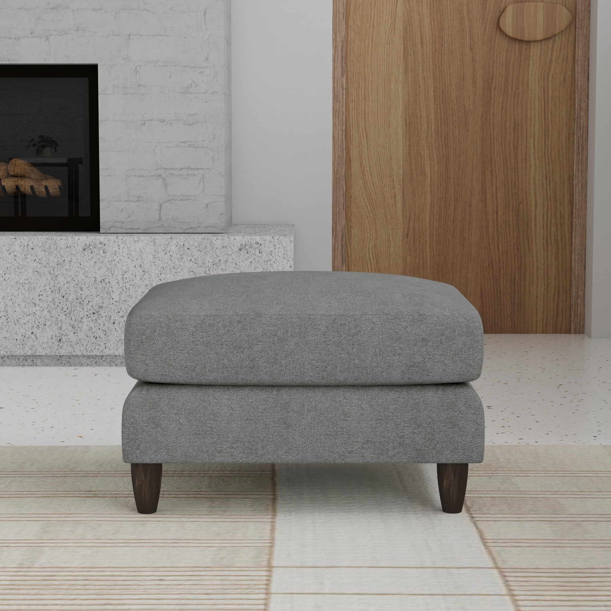 Thomas Fabric Ottoman 6 Thomas Fabric Ottoman