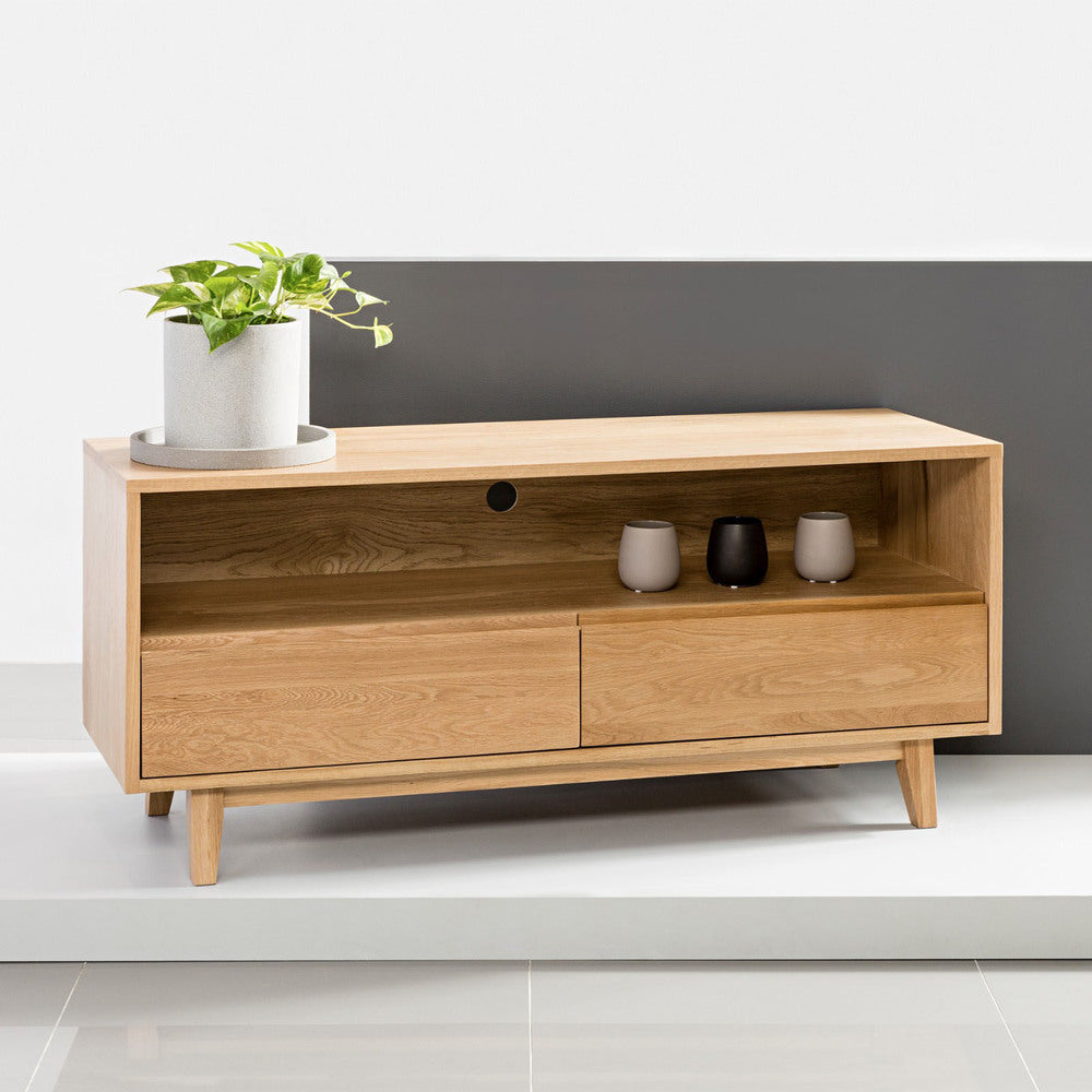 Bastian Entertainment Unit - Solid Oak - 130cm 3 Bastian Entertainment Unit - Solid Oak - 130cm