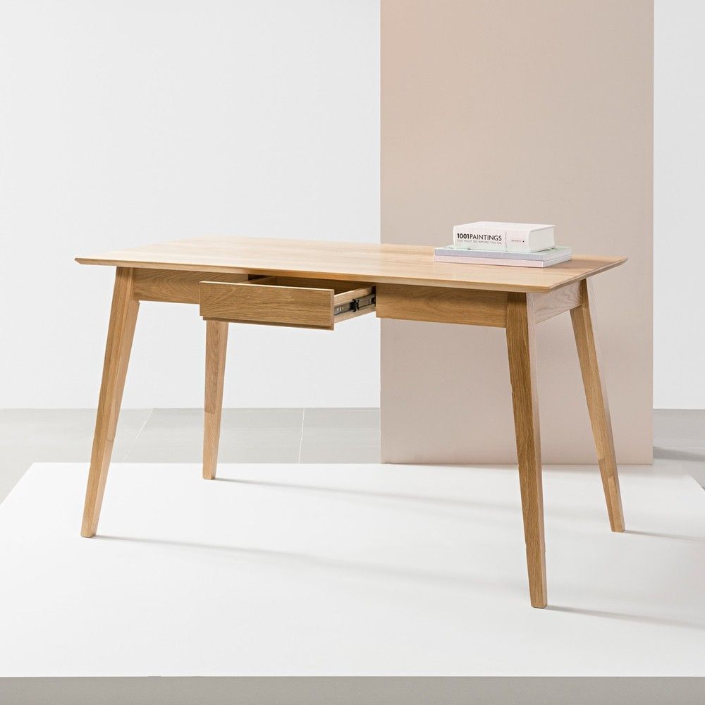 Jolanda Office Desk - Solid Oak