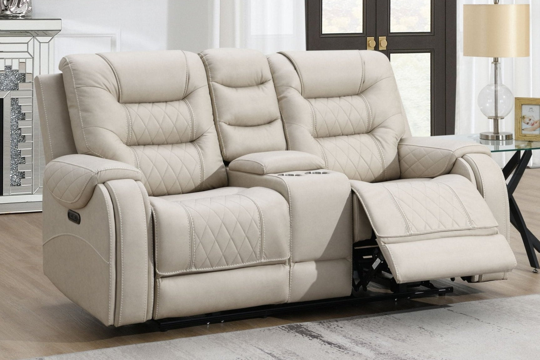 Liston 2-Seater Electric Recliner Sofa - Beige