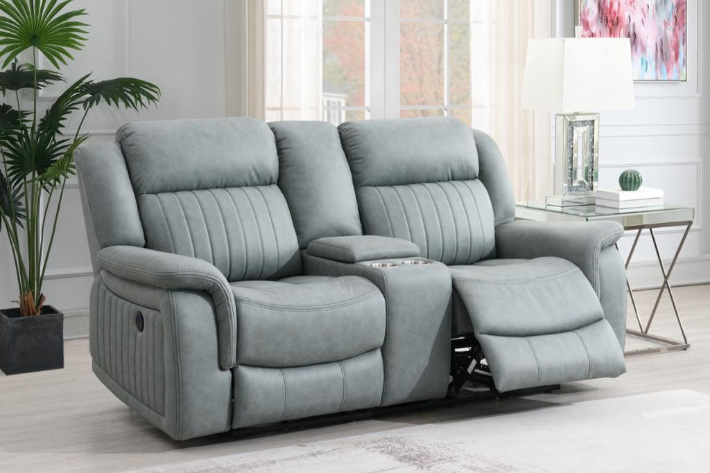 Gavin 2-Seater Electric Recliner Sofa - Grey