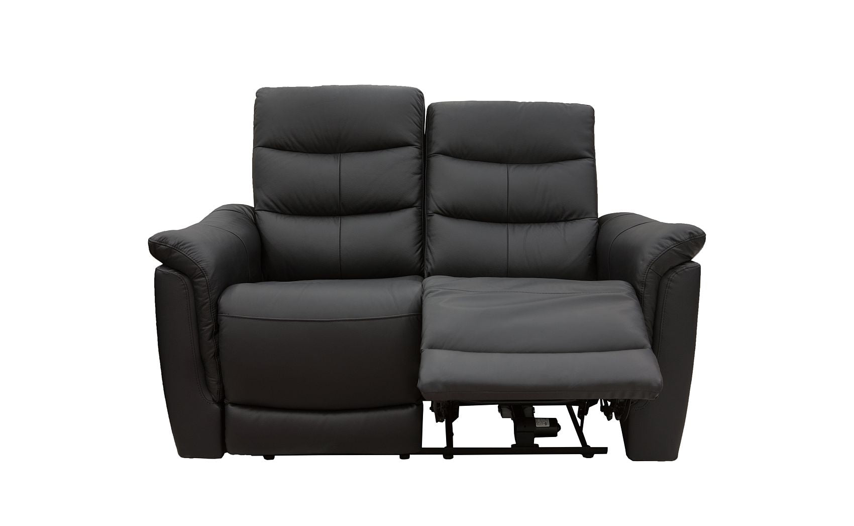 Lisbon 2 Seater Leather Electric Recliner Sofa - Black 3 Lisbon 2 Seater Leather Electric Recliner Sofa - Black
