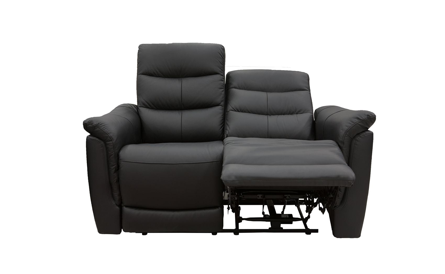 Lisbon 2 Seater Leather Electric Recliner Sofa - Black 4 Lisbon 2 Seater Leather Electric Recliner Sofa - Black