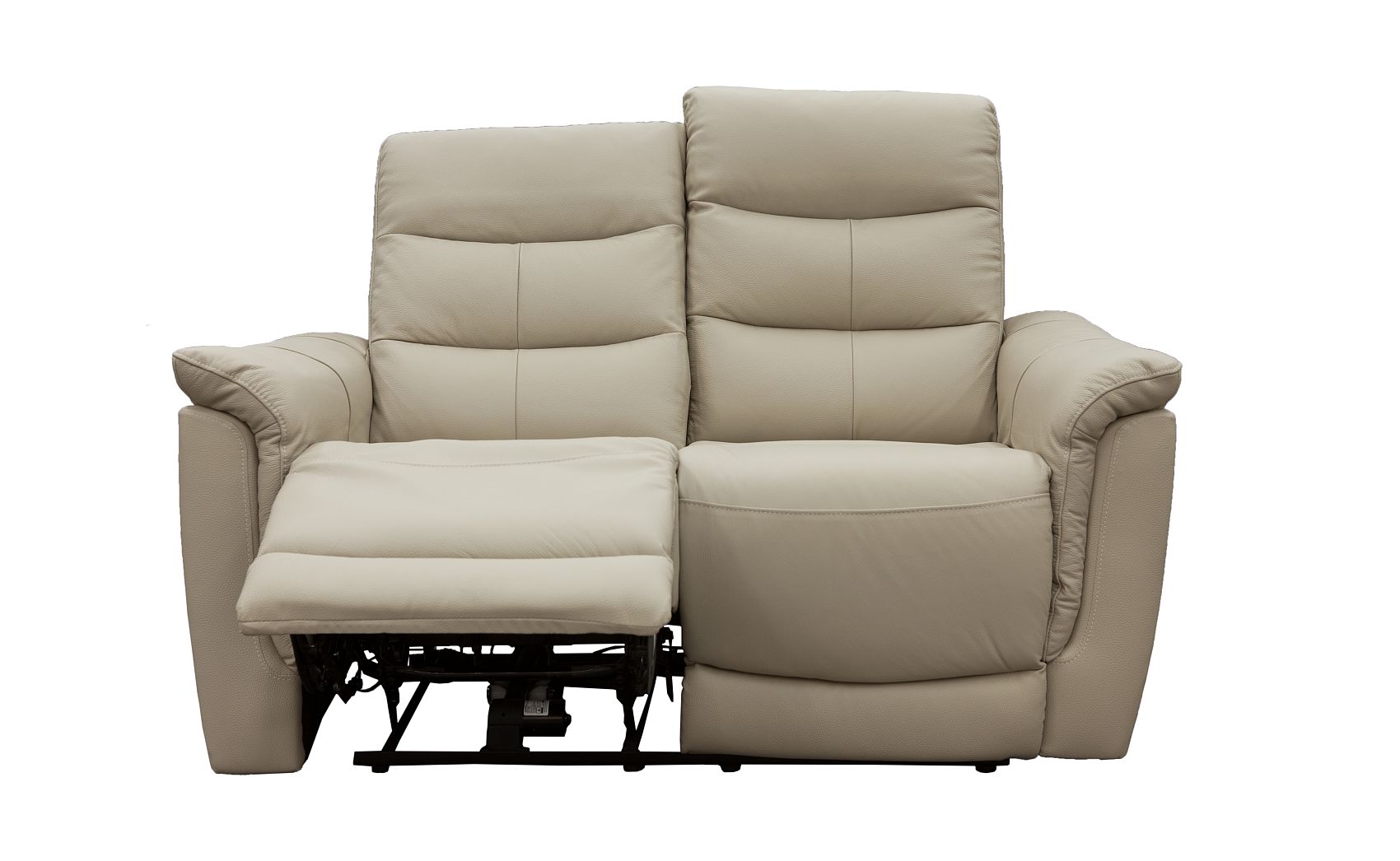 Lisbon 2 Seater Leather Electric Recliner Sofa - Beige 3 Lisbon 2 Seater Leather Electric Recliner Sofa - Beige