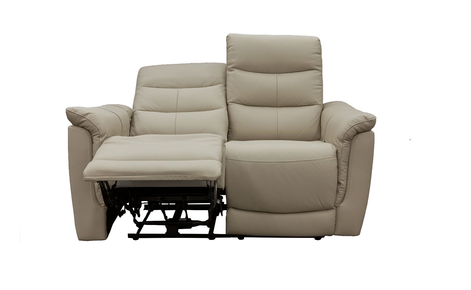Lisbon 2 Seater Leather Electric Recliner Sofa - Beige 4 Lisbon 2 Seater Leather Electric Recliner Sofa - Beige