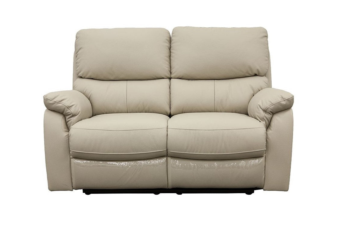 Salvador 2 Seater Leather Recliner Sofa - Beige