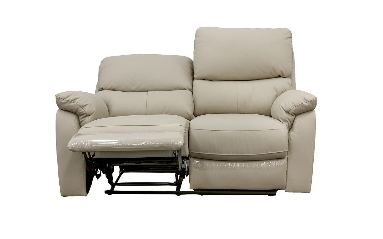 Salvador 2 Seater Leather Recliner Sofa - Beige 4 Salvador 2 Seater Leather Recliner Sofa - Beige