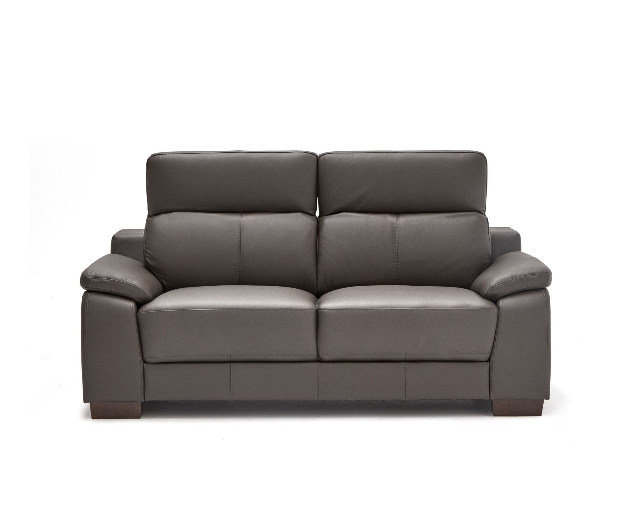 Natal 2-Seater Leather Sofa - Dark Brown