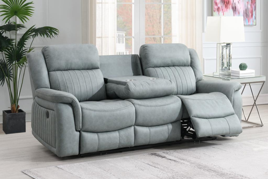Gavin 3-Seater Electric Recliner Sofa - Grey