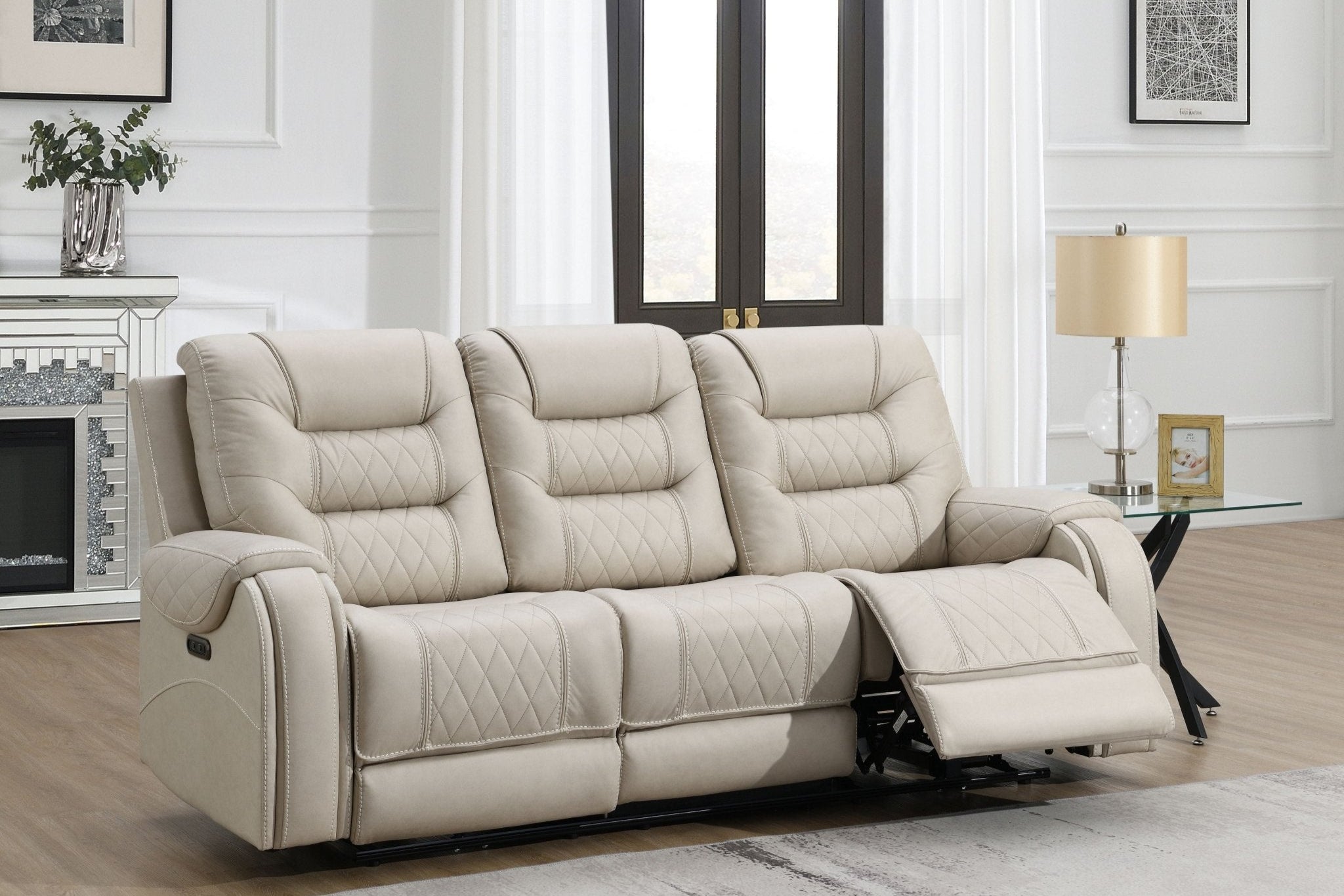 Liston 3-Seater Electric Recliner Sofa - Beige