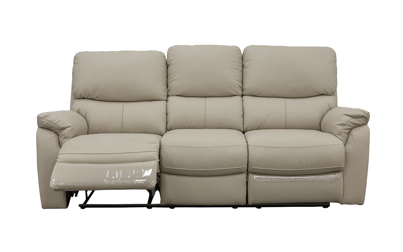 Salvador 3 Seater Leather Recliner Sofa - Beige 4 Salvador 3 Seater Leather Recliner Sofa - Beige