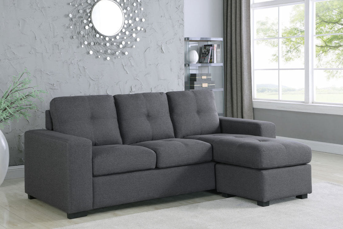 Jazz Reversible 3 Seater Chaise - Grey