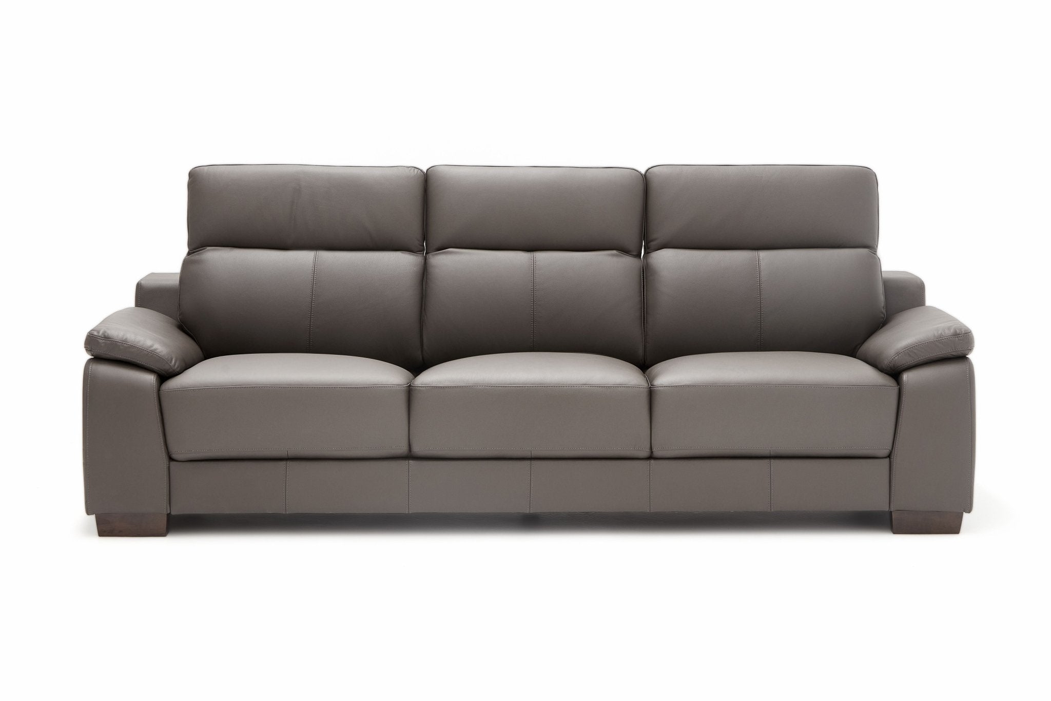 Natal 3-Seater Leather Sofa - Dark Brown