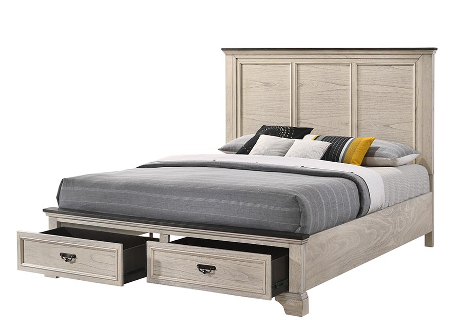 Levin Queen Size Bed Frame With Drawers 3 Levin Queen Size Bed Frame With Drawers