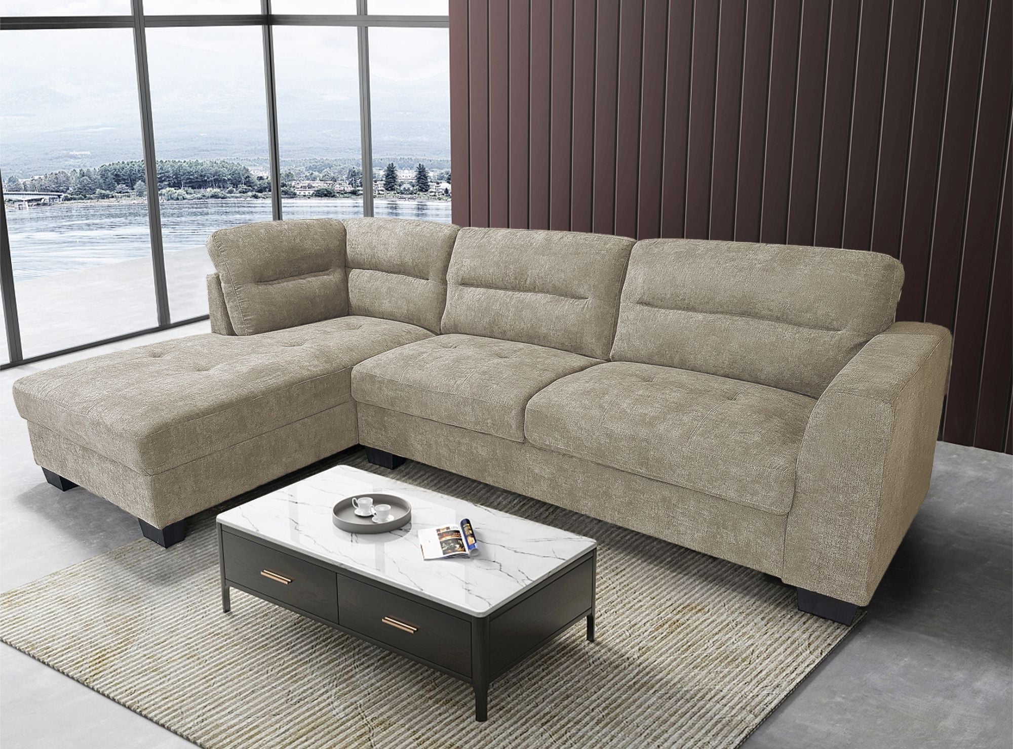 Helsinki Sectional Sofa – Beige