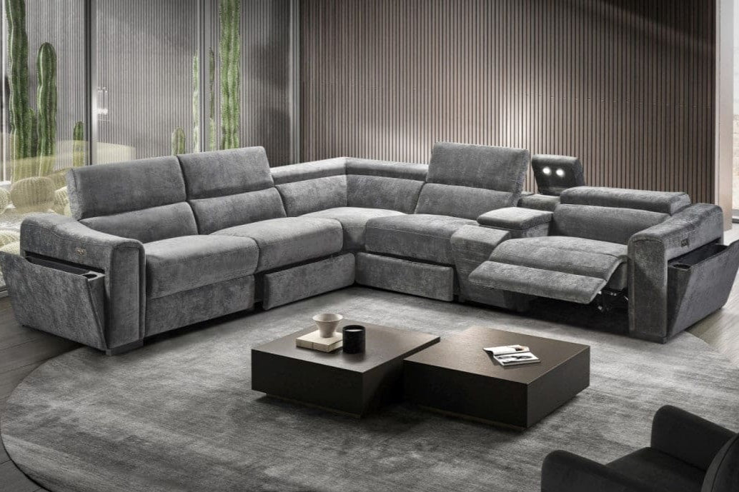 Lima Electric Corner Recliner - Grey