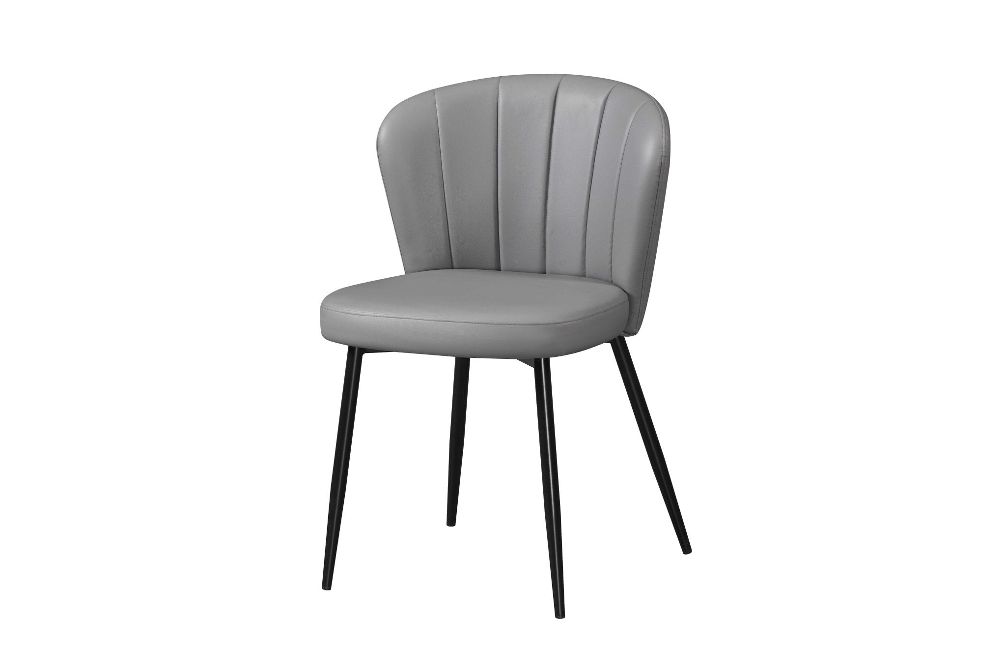 Blake Dining Chair - Light Grey PU Leather