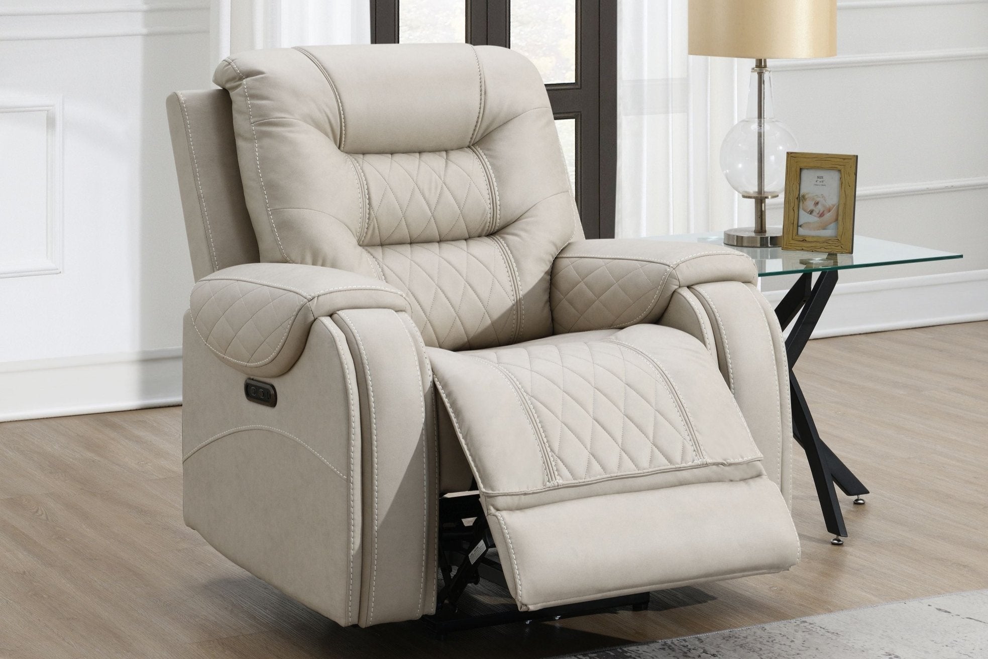 Liston Single Seater Recliner Sofa - Chair - Beige