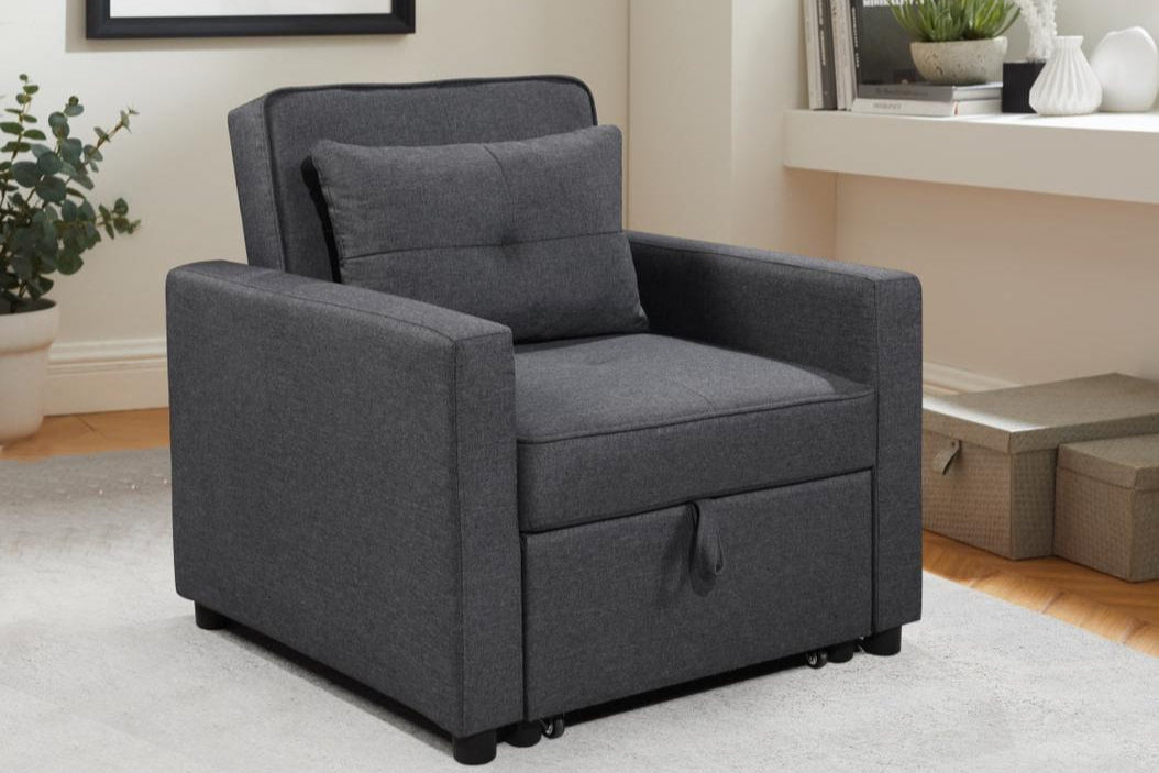 Lobo Single Seater Pull Out Fabric Sofa Bed