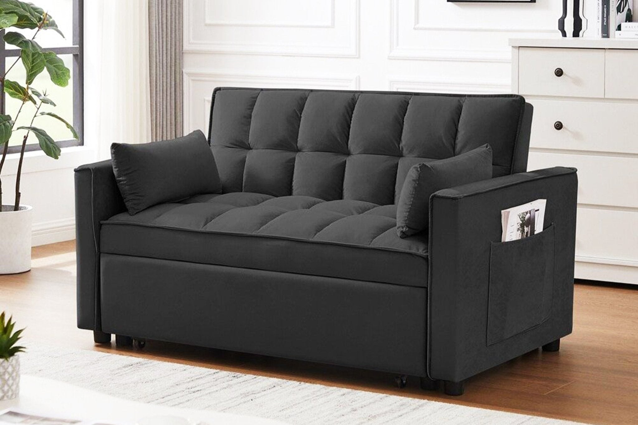 Webster Pull Out Sofa Bed - Black
